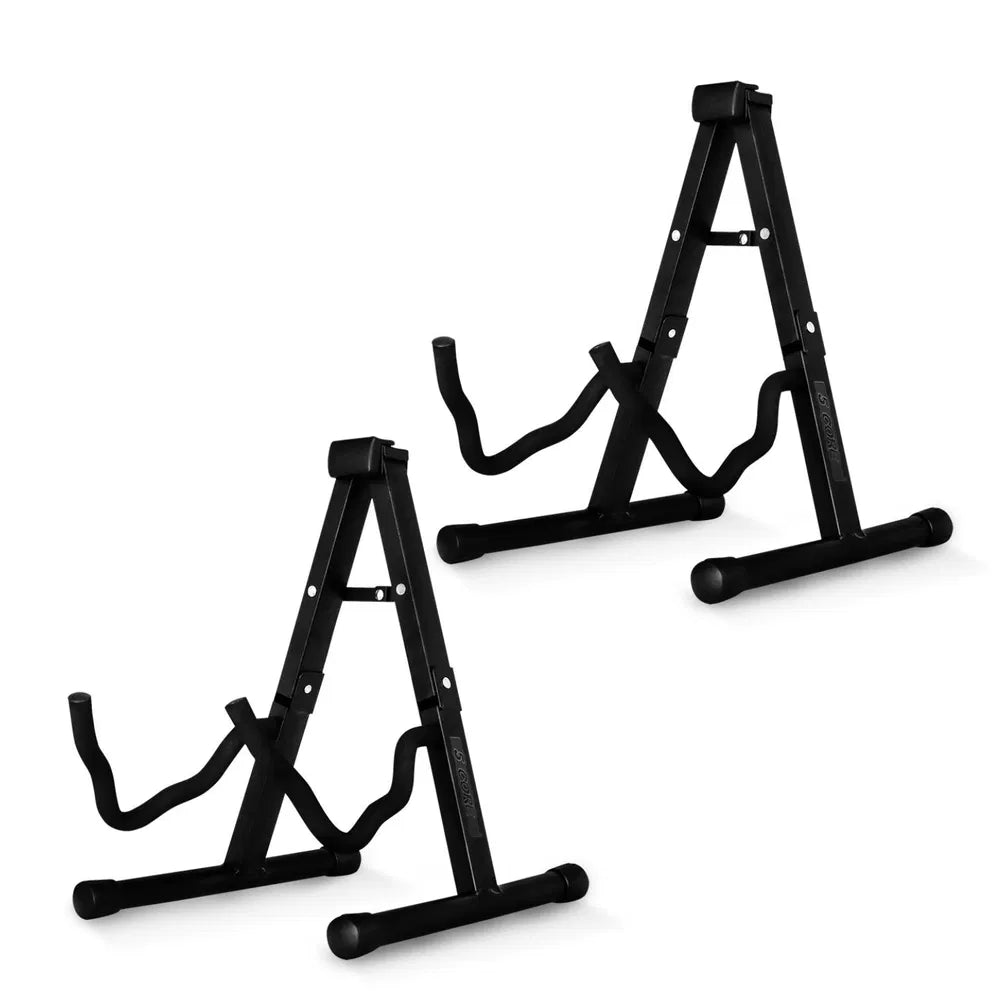 5 Core Guitar Stand 2PC A Frame W Soft Foam Arm Non Slip Rubber For Acoustic Electric Bass